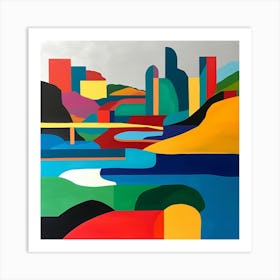 Abstract Park Collection Gas Works Park Seattle 1 Art Print