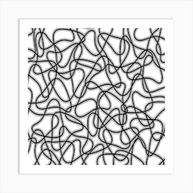 Black And White Seamless Pattern Art Print