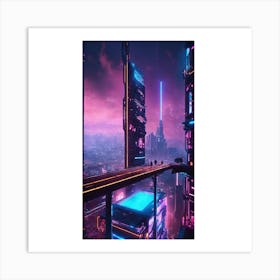 Futuristic City 9 Art Print