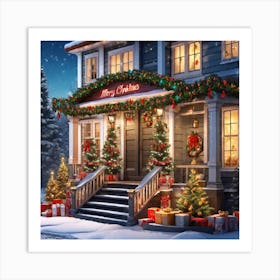 Christmas House 172 Art Print