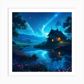 House In The Night Art Print