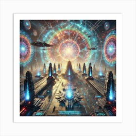 A Stunning Depiction Of The Nexus Citadel S Access Art Print