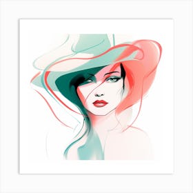 Girl In A Hat Art Print