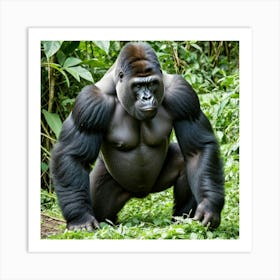 Gorilla In The Jungle Art Print