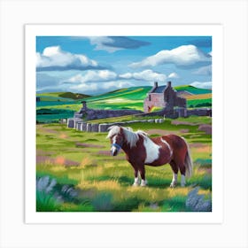 Scotland Pony Art Print