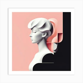 Abstract Portrait Of A Woman Art Print