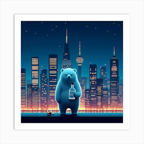 Bear In The City 1 Art Print