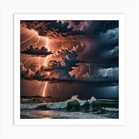 Lightning In The Sky Art Print