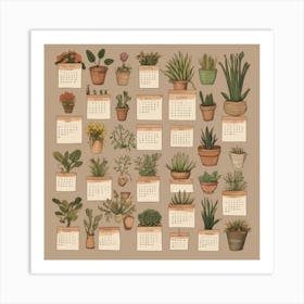 Default Make A Calendar Of Planting Dates Aesthetic 0 (1) Art Print