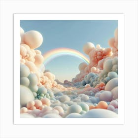 Rainbow In The Clouds Art Print