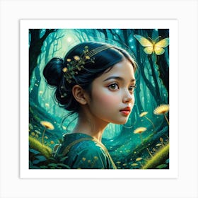 Fairytale Girl Art Print