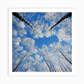 Snowy Forest In Winter Art Print