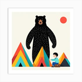 Bear In The Mountains 1 Art Print