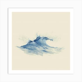 Crashing Blue Wave Art Print