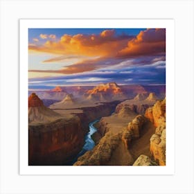 Grand Canyon At Sunset Art Print