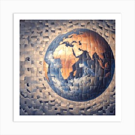 Puzzle World Art Print