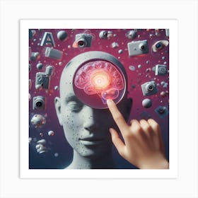 Brain - 3d Illustration Art Print