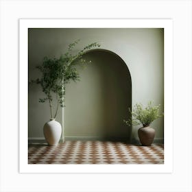 Room With A Green Wall Art Print