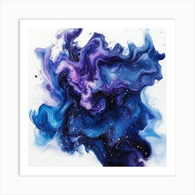 Blue And Purple Swirls Art Print