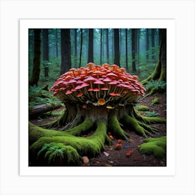 Stumpfire Spectacle Fungus Forest Art Print