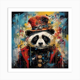 Steampunk Panda Art Print