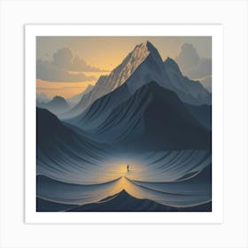 Man In The Water Art Print