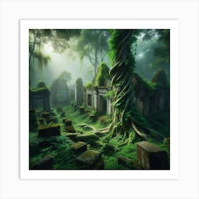 Angkor Ruins Art Print