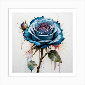 Blue Rose 10 Art Print