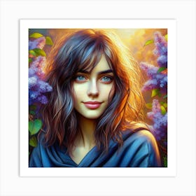 Lila Painting 1 Art Print