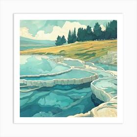 A Pamukkale In Turkey Lofi Illustration 1720349221 3 Art Print