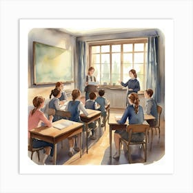 Of A Classroom Art Print