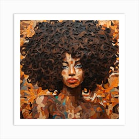 Afro Haired Woman 1 Art Print