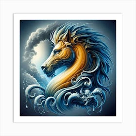 Chinese Horse Art Print