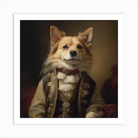 Dog Dressed As A Pirate Art Print