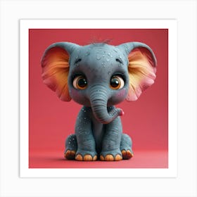 Cute Elephant 2 Art Print