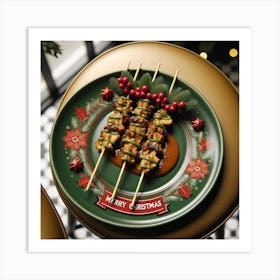 Christmas Skewers Art Print