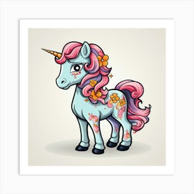 Cute Unicorn 779 Art Print