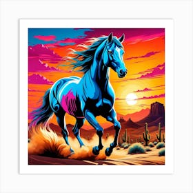 Horse In The Desert 1 Art Print