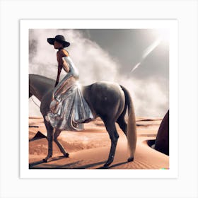 AI Digital Art | Desert Goddess - Comfortable In My Skin | Wilfredo x DALL-E Art Print