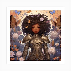 Black Girl In Armor 1 Art Print