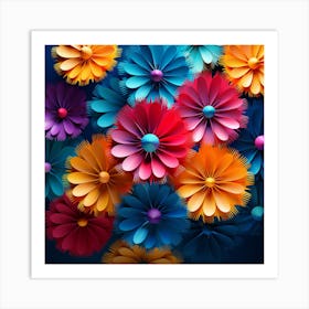 Paper Flowers 3 Art Print