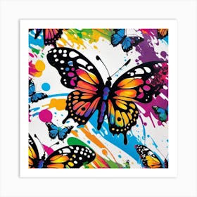 Colorful Butterflies 37 Art Print