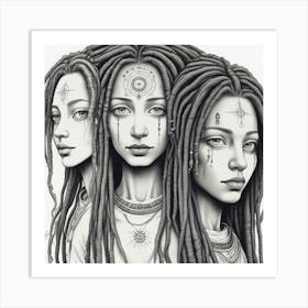 The Three Women Art Print