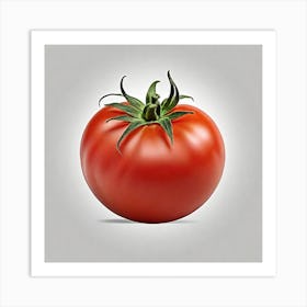 Tomato On A White Background Art Print