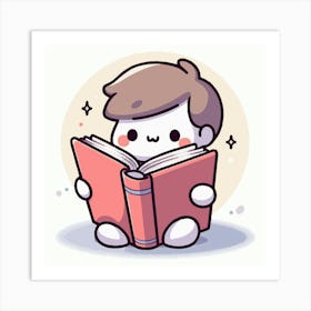 Books Design Collection Cartoon Reading Book Book Collection (20) Art Print