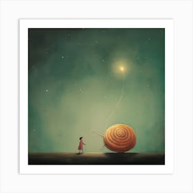 Snail And Star Póster