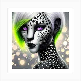 Girl With Polka Dots Art Print