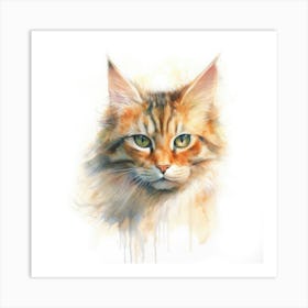 Li Hua Cat Portrait Art Print