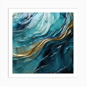 MarbleBlue3 Art Print