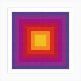 Squares gradient colors 7 Art Print